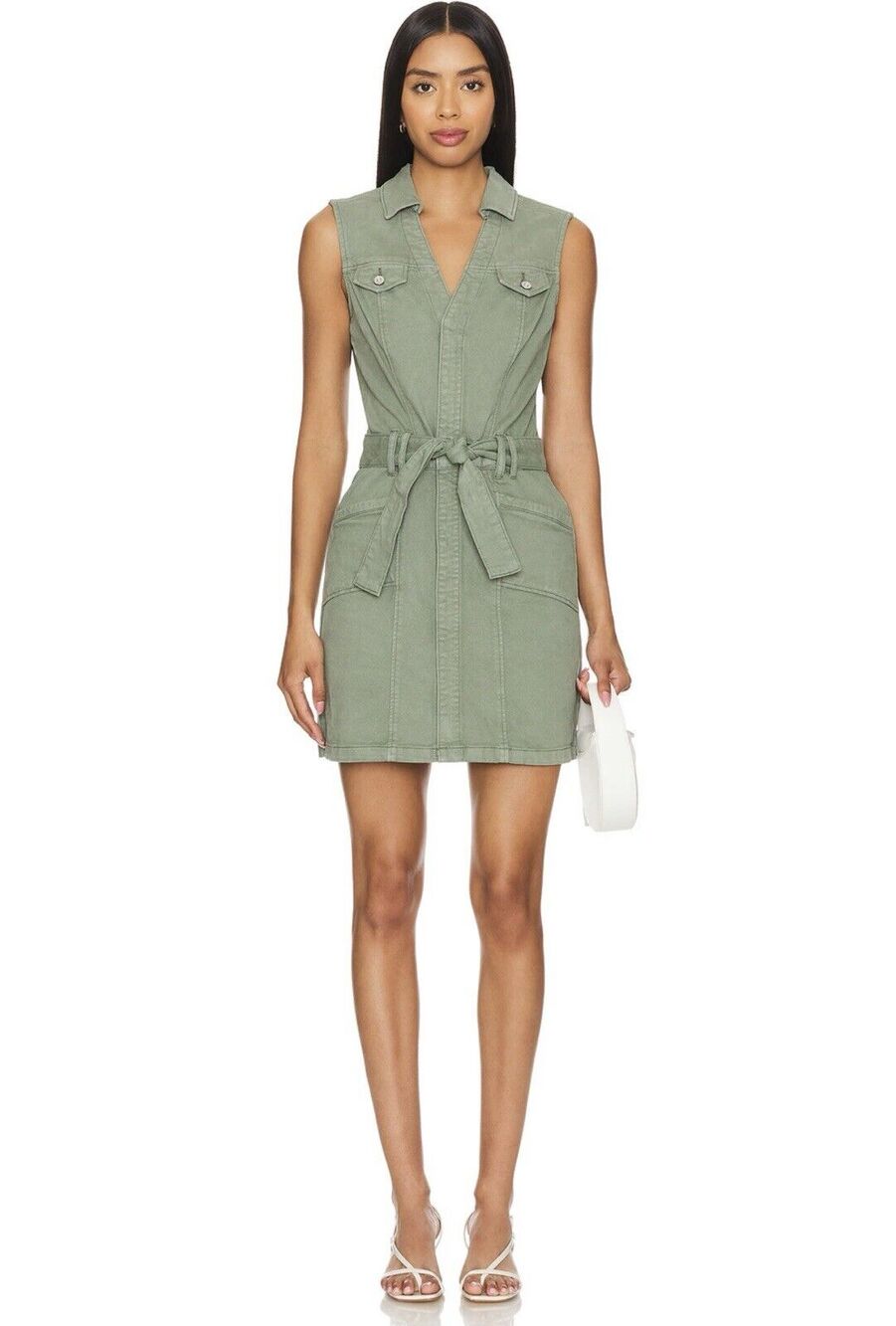 PAIGE Kelsee women’s Dress in Vintage Sweet Succulent Olive size 10
